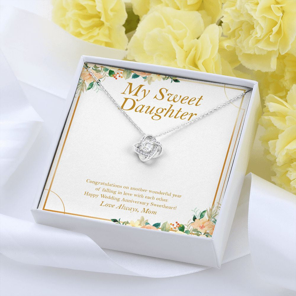 Wonderful Year Of Falling love knot pendant yellow flower