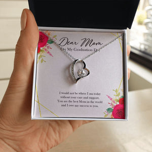 You Are The Best Mom forever love silver necklace in hand