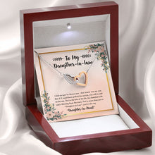 Load image into Gallery viewer, You Will Still Be The One interlocking heart necklace premium led mahogany wood box
