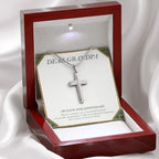 Wonderful Husband To Wife stainless steel cross premium led mahogany wood box