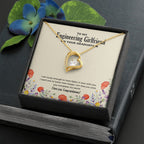 Lucky To Fall In Love forever love gold necklace front