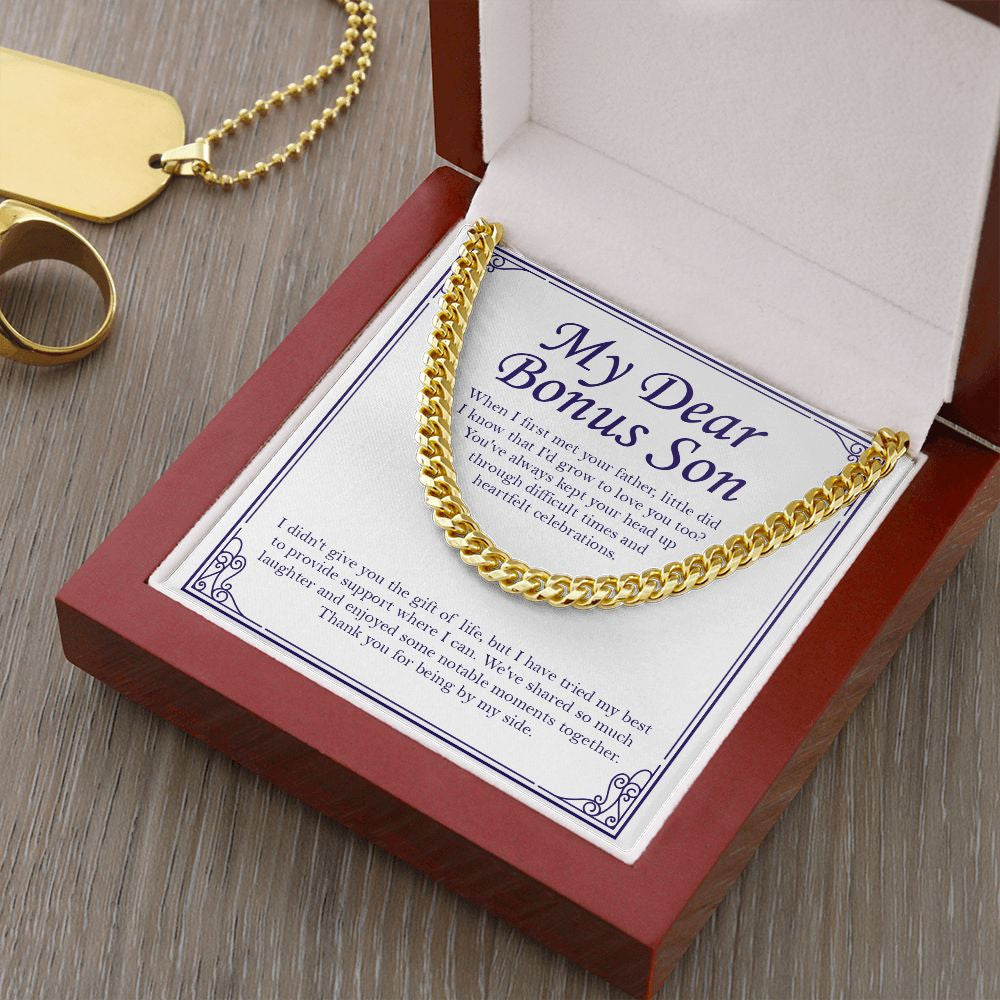 Heartfelt Celebrations cuban link chain gold luxury led box