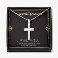 Load image into Gallery viewer, You Can Achieve It stainless steel cross necklace front
