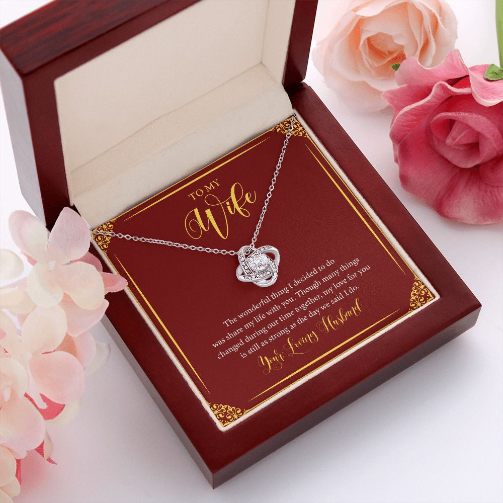 Sharing my life with you love knot pendant luxury led box red flowers