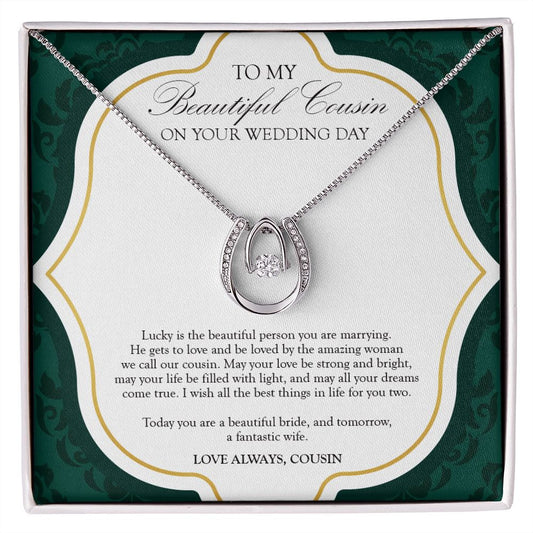 Life Filled With Light horseshoe necklace front