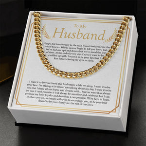 Rest Of Forever cuban link chain gold standard box