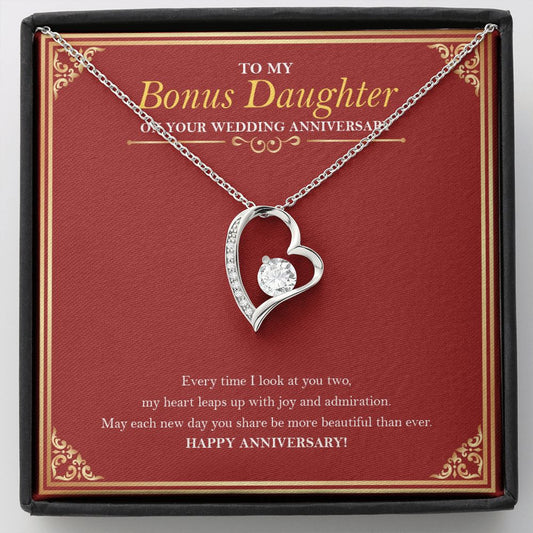 Heart Leaps Up forever love silver necklace front