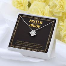 Load image into Gallery viewer, Protecting Me love knot pendant yellow flower
