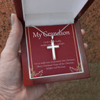Tons Of Memories This Day stainless steel cross luxury led box hand holding