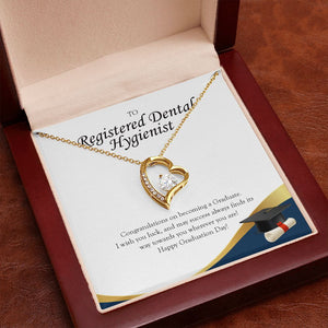 Luck and Success forever love gold pendant premium led mahogany wood box