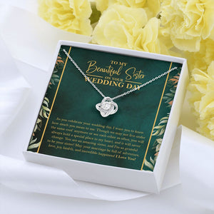 Marriage fill of adventure love knot pendant yellow flower