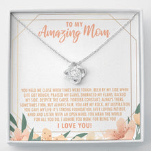 Load image into Gallery viewer, Forever Constant love knot necklace front
