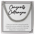 Worked For Like A Dog cuban link chain silver front