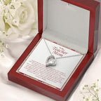 Juggle A Classroom forever love silver necklace premium led mahogany wood box