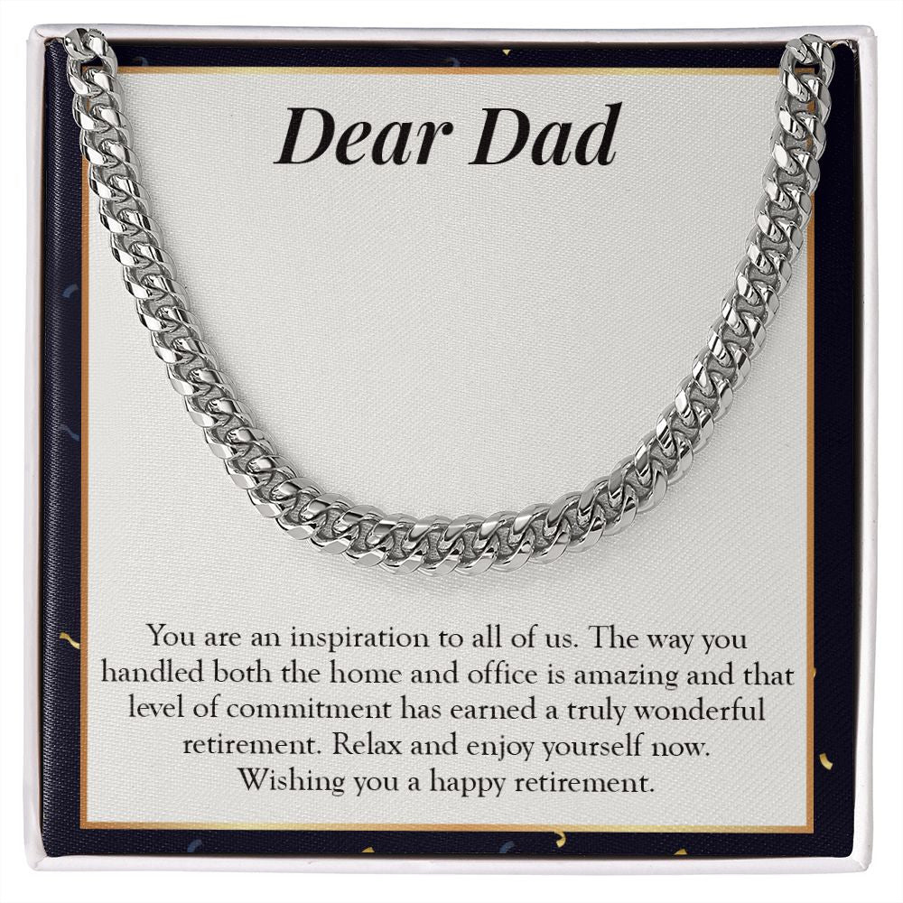 Inspiration For All Of Us cuban link chain silver front