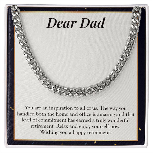 Inspiration For All Of Us cuban link chain silver front