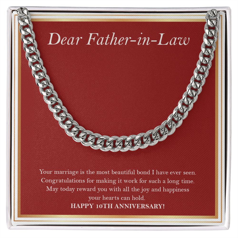 Most Beautiful Bond cuban link chain silver front