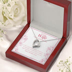 Life Is A Beautiful Struggle forever love silver necklace premium led mahogany wood box