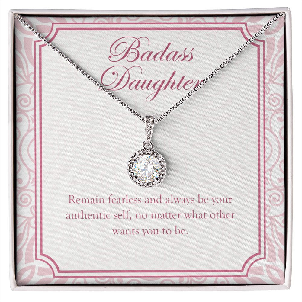 Remain Fearless And Authentic eternal hope necklace front