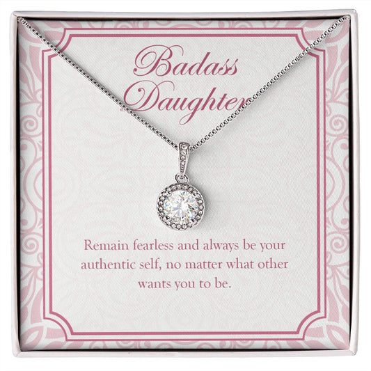 Remain Fearless And Authentic eternal hope necklace front