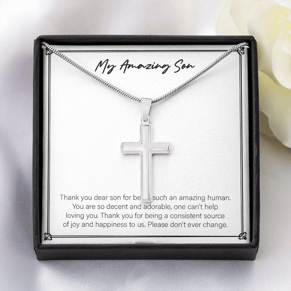 Decent And Adorable stainless steel cross yellow flower