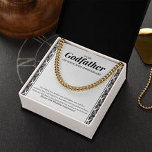 Load image into Gallery viewer, Another Year Of Joy cuban link chain gold box side view
