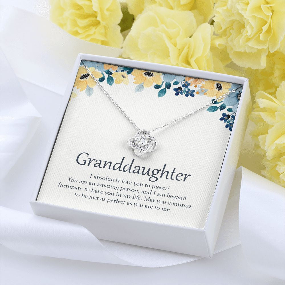 Beyond Fortunate To Have You love knot pendant yellow flower