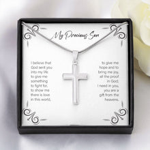 Load image into Gallery viewer, There&#39;s Love In This World stainless steel cross yellow flower
