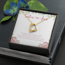 Load image into Gallery viewer, Truly Blessed forever love gold necklace front
