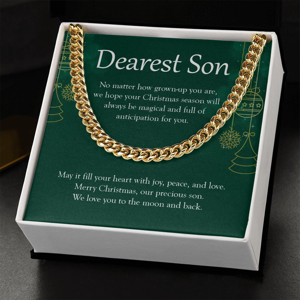 Will Always Be Magical cuban link chain gold standard box