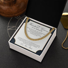 Load image into Gallery viewer, Specially Chosen cuban link chain gold box side view
