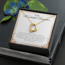 Load image into Gallery viewer, Heart Of Gold forever love gold necklace front
