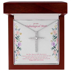 Indeed Truly Rare cz cross necklace premium led mahogany wood box