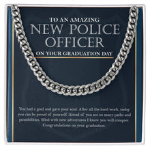 Load image into Gallery viewer, Gave Your Soul cuban link chain silver front
