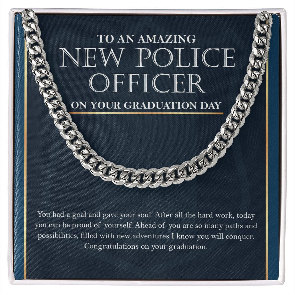 Gave Your Soul cuban link chain silver front