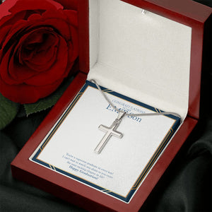 You're a Superstar stainless steel cross luxury led box rose