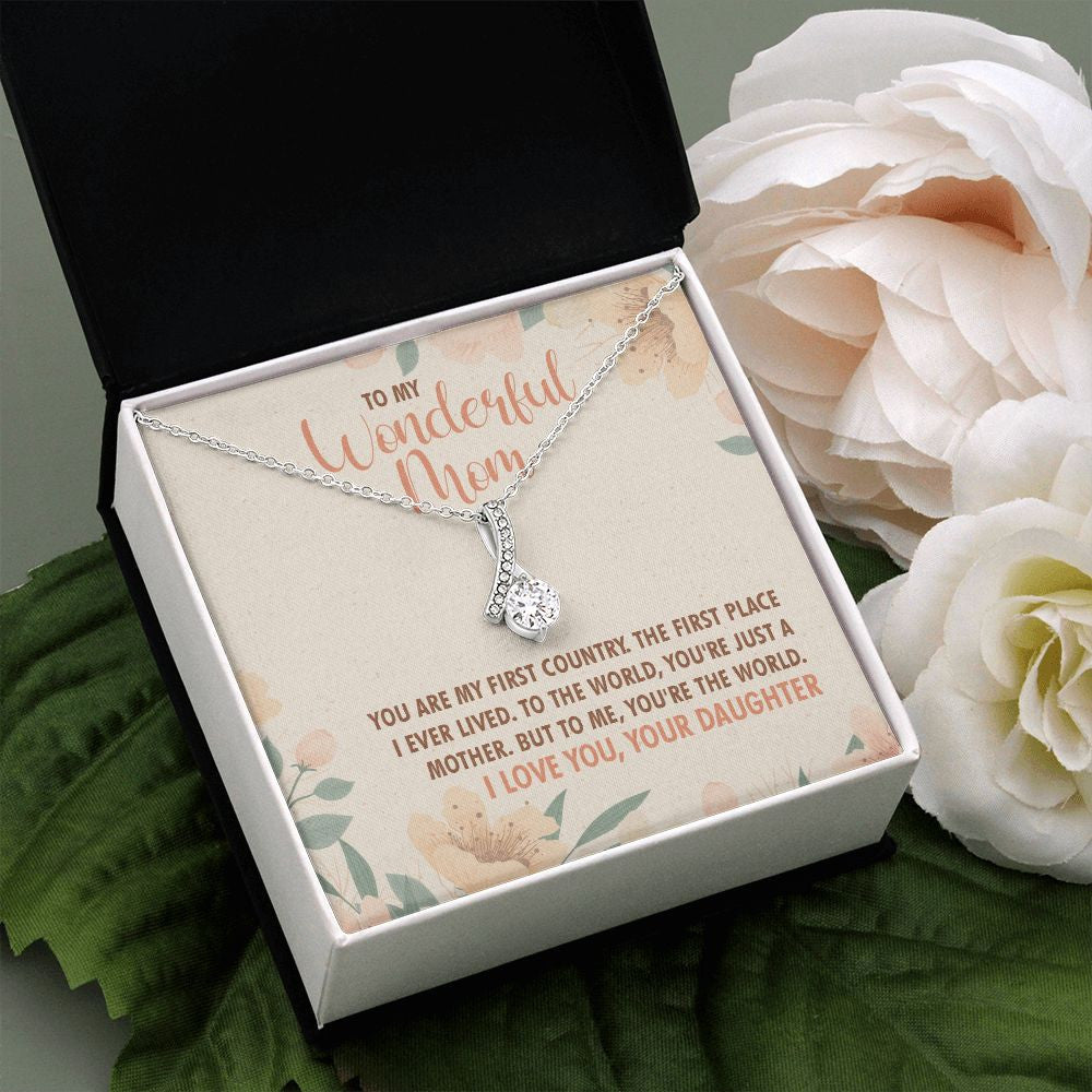 You're the world alluring beauty pendant white flower