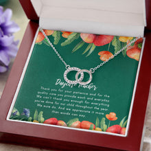 Load image into Gallery viewer, More Than Words Can Say double circle necklace luxury led box close up
