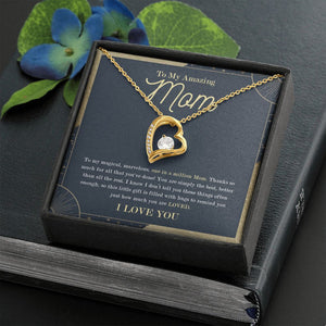 Simply the best forever love gold necklace front