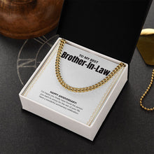 Load image into Gallery viewer, Person To Annoy For Life cuban link chain gold box side view
