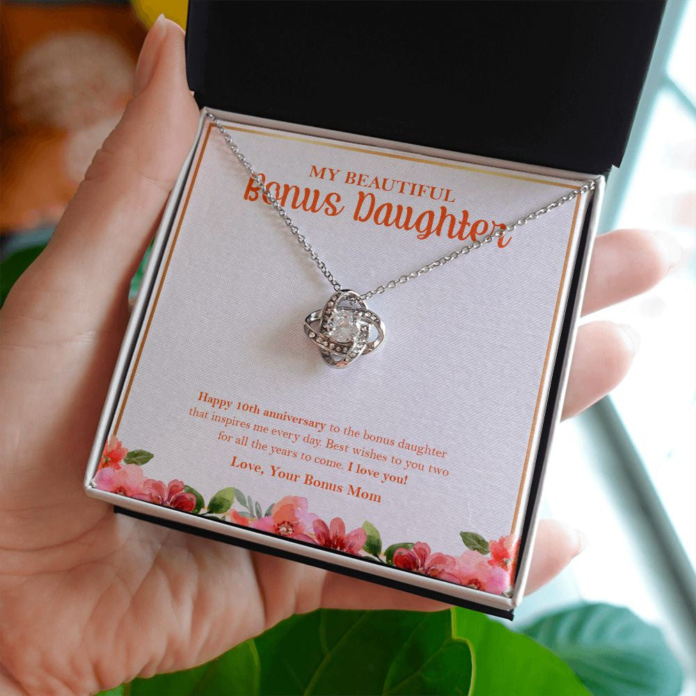 Best Wishes To You Too love knot necklace in hand