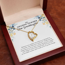 Load image into Gallery viewer, You Believed In Them First forever love gold pendant premium led mahogany wood box

