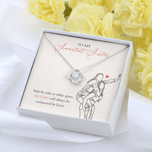 Load image into Gallery viewer, Connected by heart love knot pendant yellow flower
