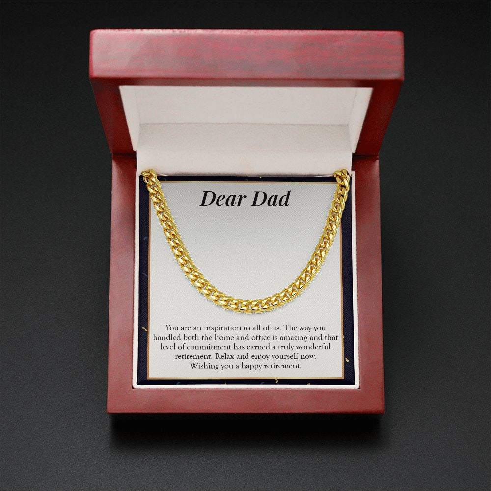 Inspiration For All Of Us cuban link chain gold mahogany box led