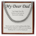 Helped Fulfill Our Dream cuban link chain silver front