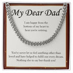 Helped Fulfill Our Dream cuban link chain silver front