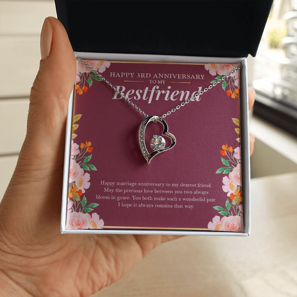 Always Bloom In Grace forever love silver necklace in hand