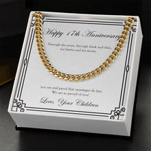 Load image into Gallery viewer, Marriage Do Last cuban link chain gold standard box
