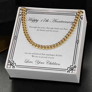 Marriage Do Last cuban link chain gold standard box