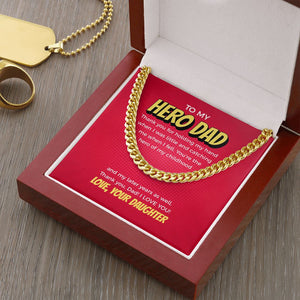 Hero of my Childhood cuban link chain gold luxury led box